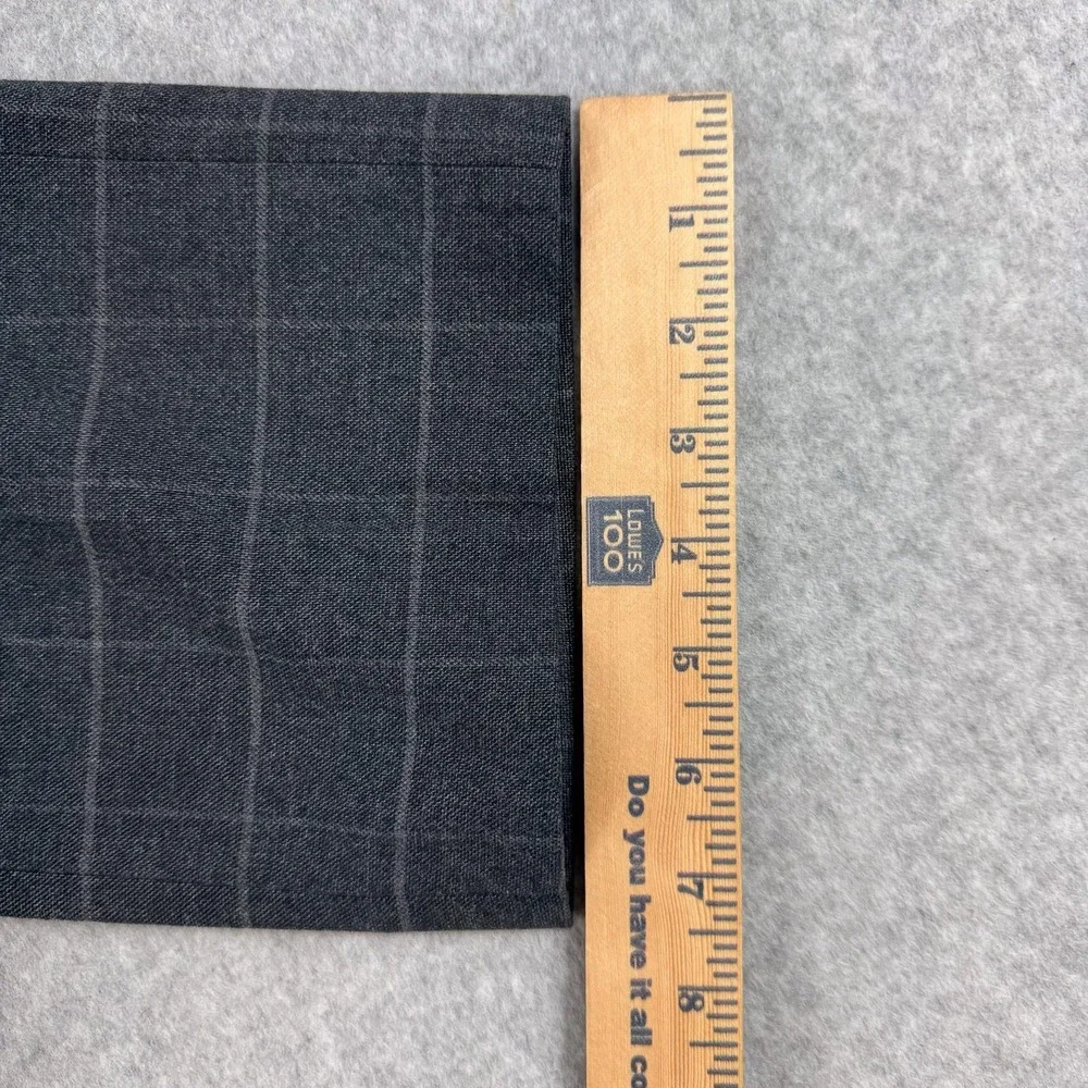 Banana Republic Aiden Pants Mens 32 Gray Check Slim Chino Stretch Office 34x27